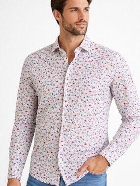Express Floral Button Down – Extra Slim - Size L - NWT